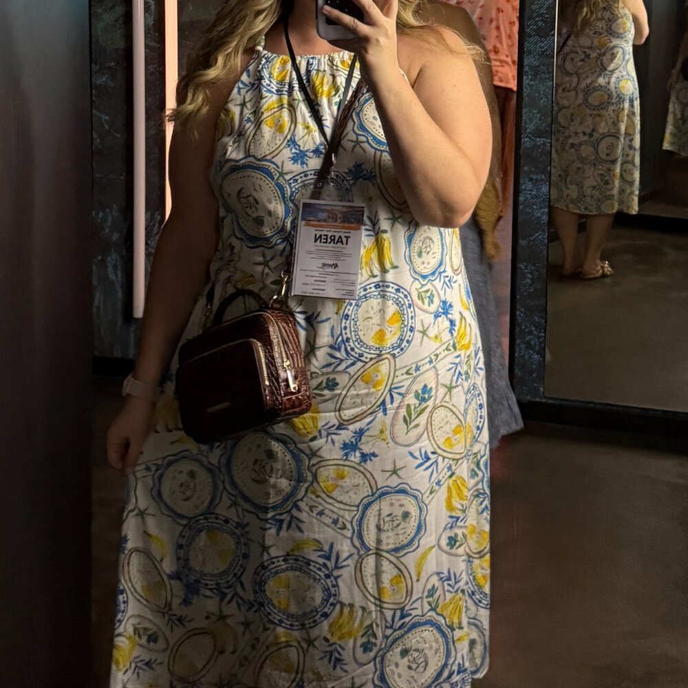 Banana printed dress